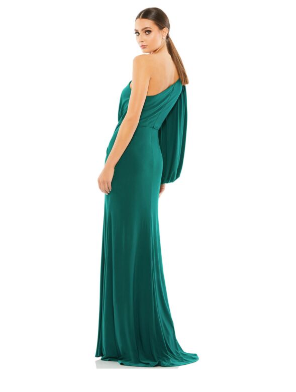 Ieena for Mac Duggal 67879 Slit Skirt One Sleeve Dress