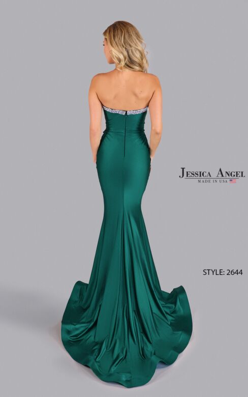 Jessica Angel JA2644 Bow-Accented Plunging Neck Dress