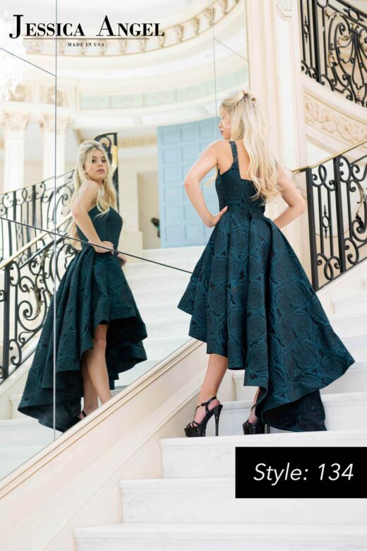 Jessica Angel 134 Square Neckline High Low Dress