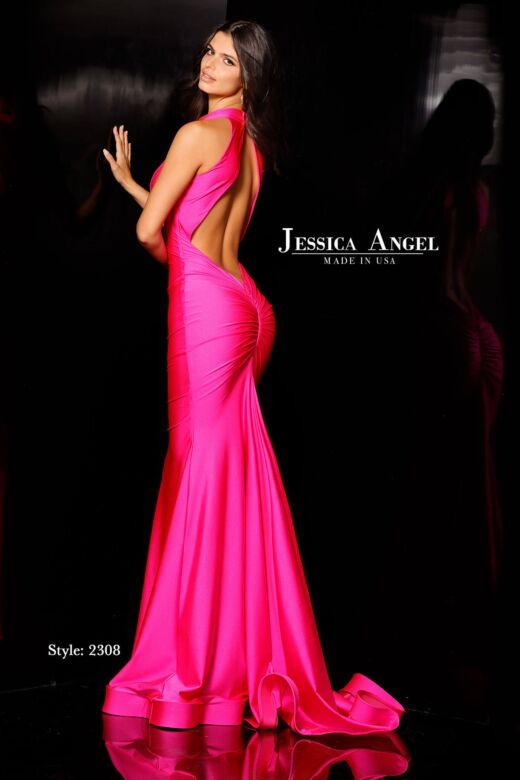 Jessica Angel 2308 Multi Cutout High Neck Dress