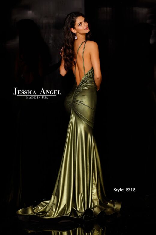 Jessica Angel 2312 Strappy Back One Shoulder Dress
