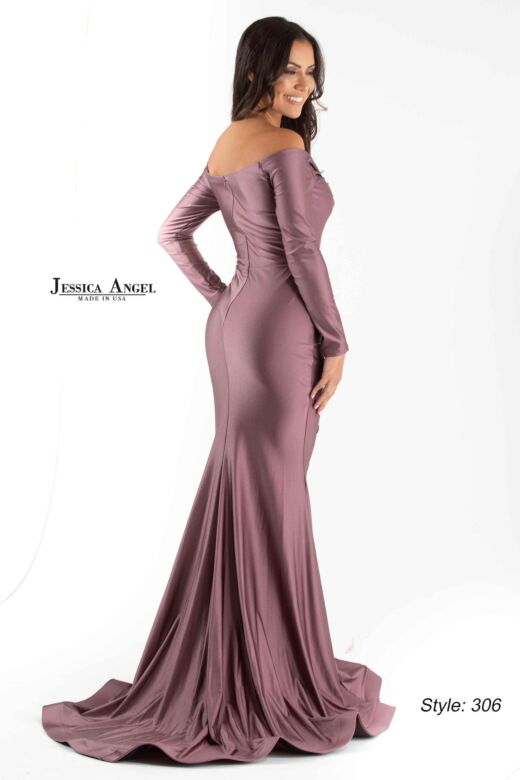 Jessica Angel 306 Midriff Cutout Long Sleeve Dress