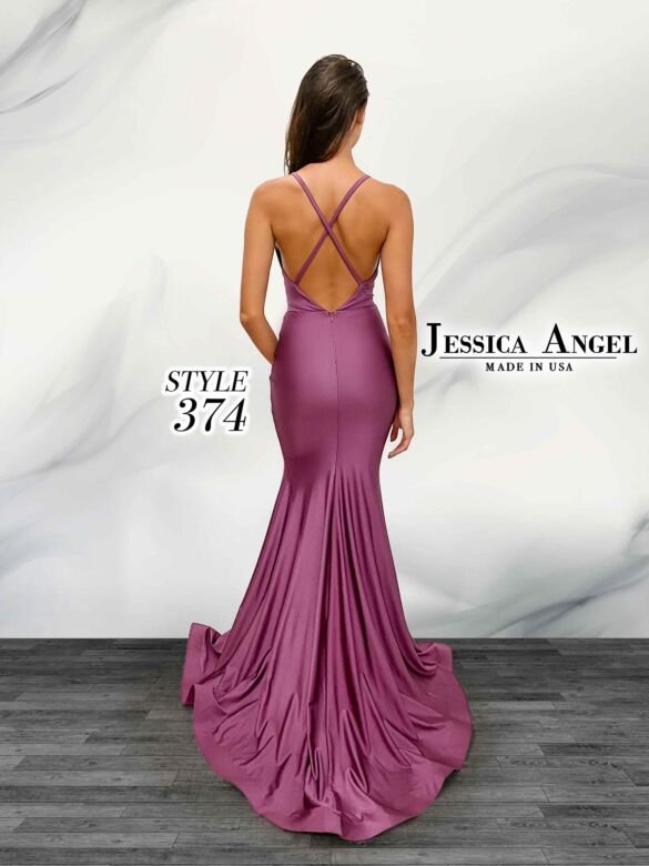 Jessica Angel 374 Criss Cross Back Ruched Dress