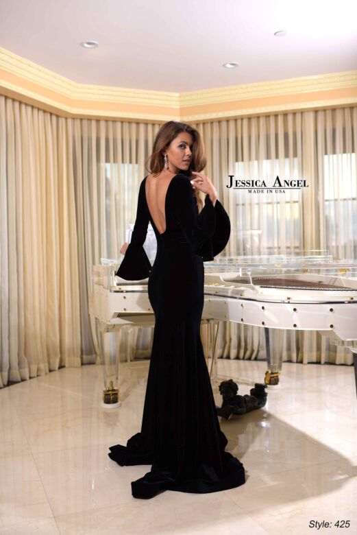Jessica Angel 425 Long Sleeves Bare Back Dress
