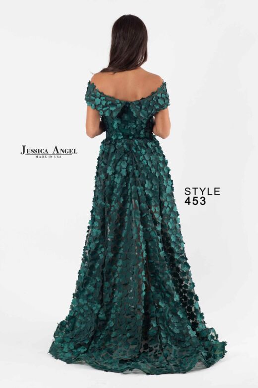 Jessica Angel 453 3D Floral Off The Shoulder Dress