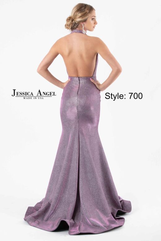 Jessica Angel 700 Plunging Halter Backless Dress