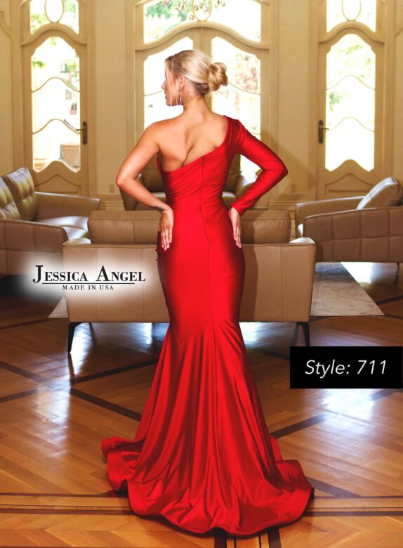 Jessica Angel 711 One Sleeve Ruched Dress