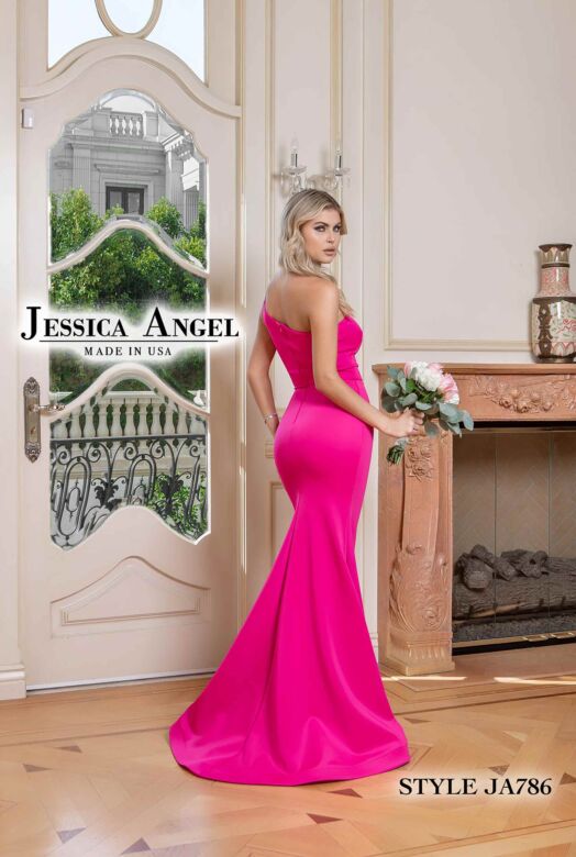 Jessica Angel 786 High Slit One Shoulder Dress