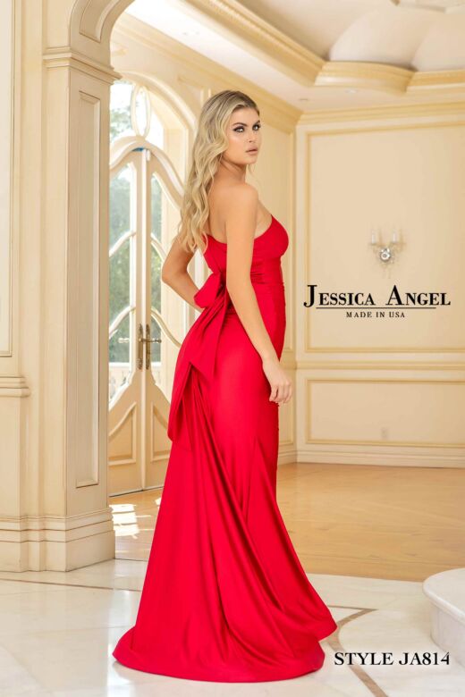 Jessica Angel 814 Bow Back One Shoulder Dress