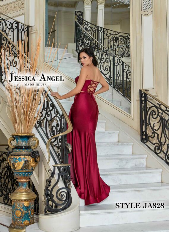 Jessica Angel 828 Lace-Up Back Two Piece Dress