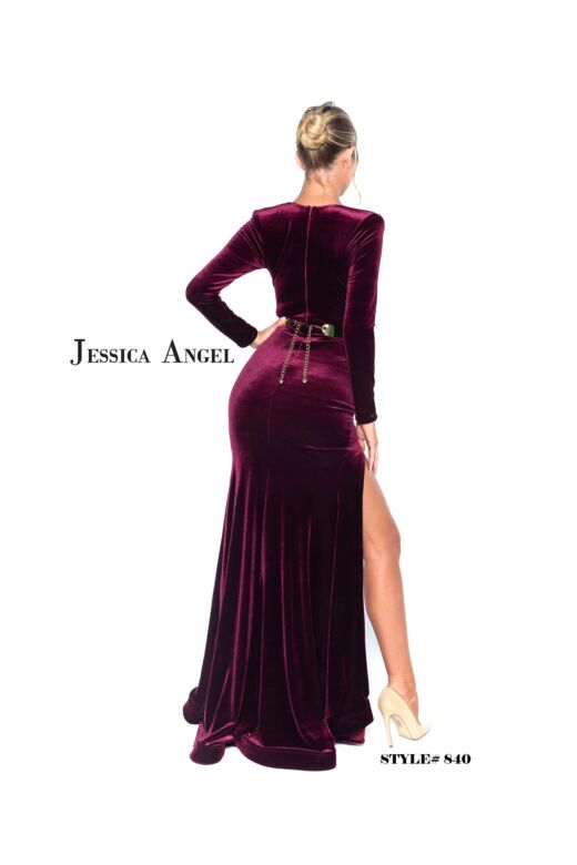 Jessica Angel 840 Metal Belt Long Sleeve Dress