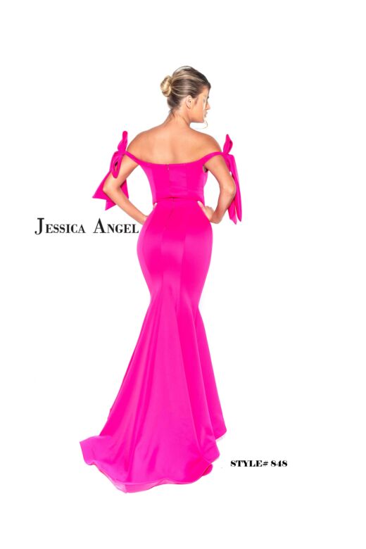 Jessica Angel 848 Bow Straps Off The Shoulder Dress