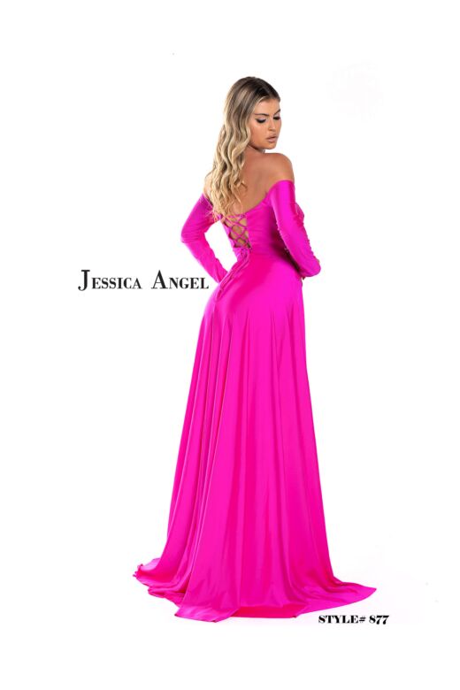 Jessica Angel 877 Long Overskirt Off The Shoulder Jumpsuit