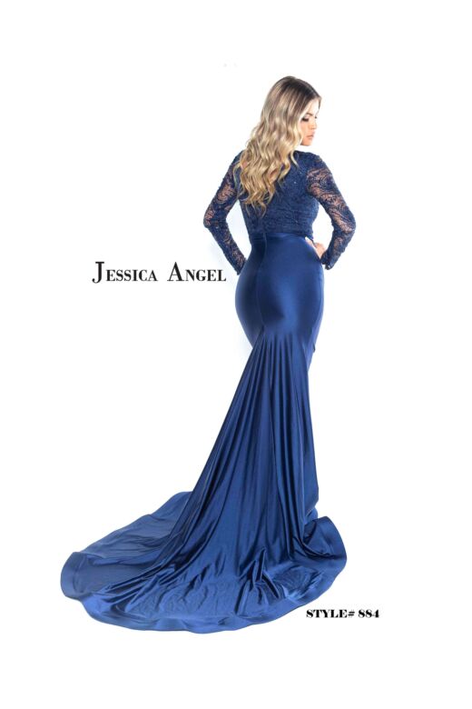Jessica Angel 884 Lace Bodice Long Sleeves Dress