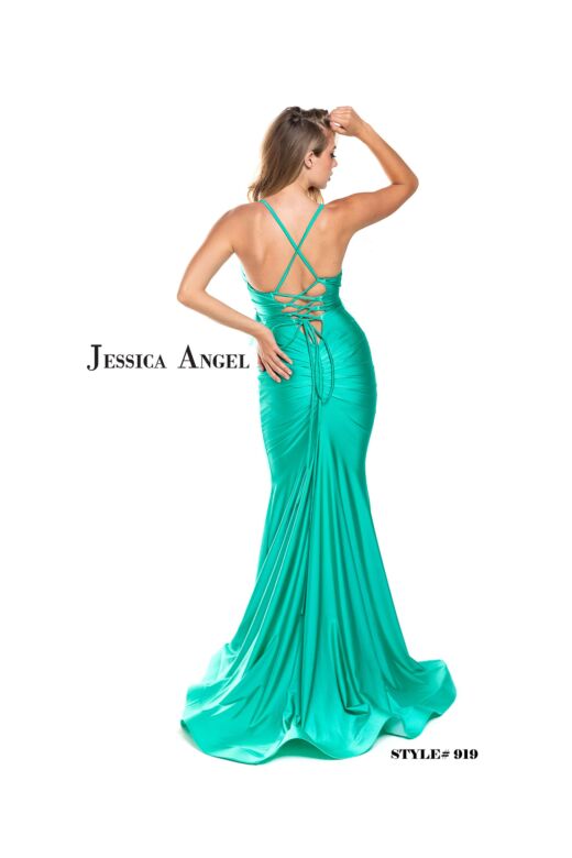 Jessica Angel 919 Feather Waist Lace-Up Dress