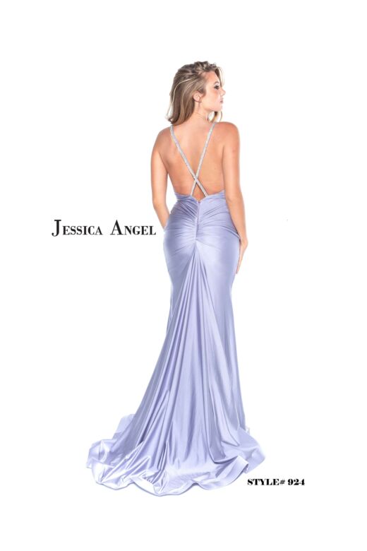 Jessica Angel 924 Cross Back Plunging Neck Dress