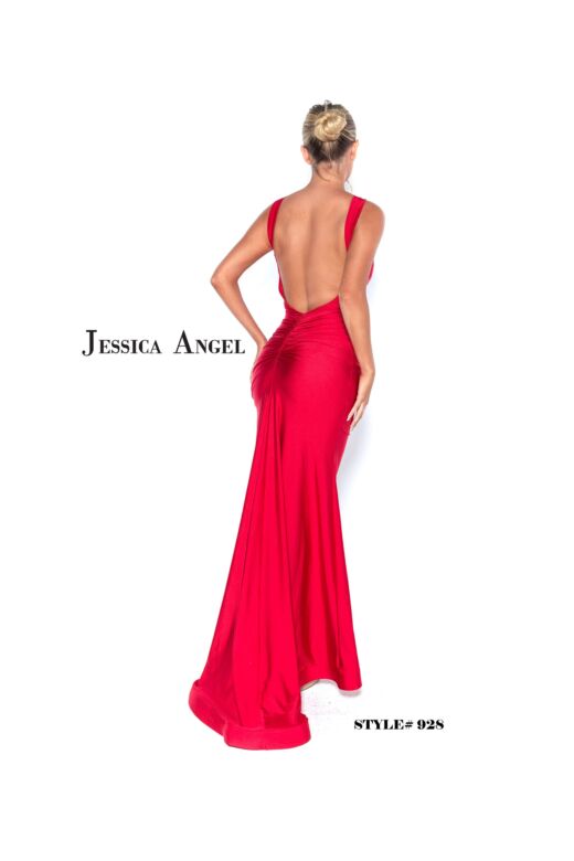 Jessica Angel 928 Cross-Halter Neckline Backless Dress
