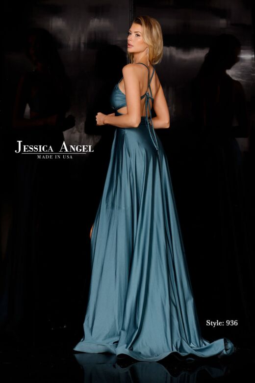 Jessica Angel 936 Double Slit Tie Back Dress
