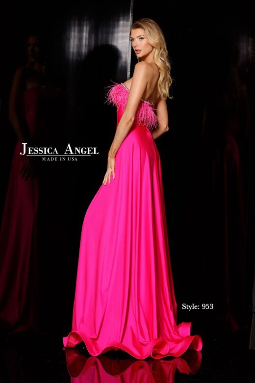 Jessica Angel 953 Long Overskirt Strapless Romper