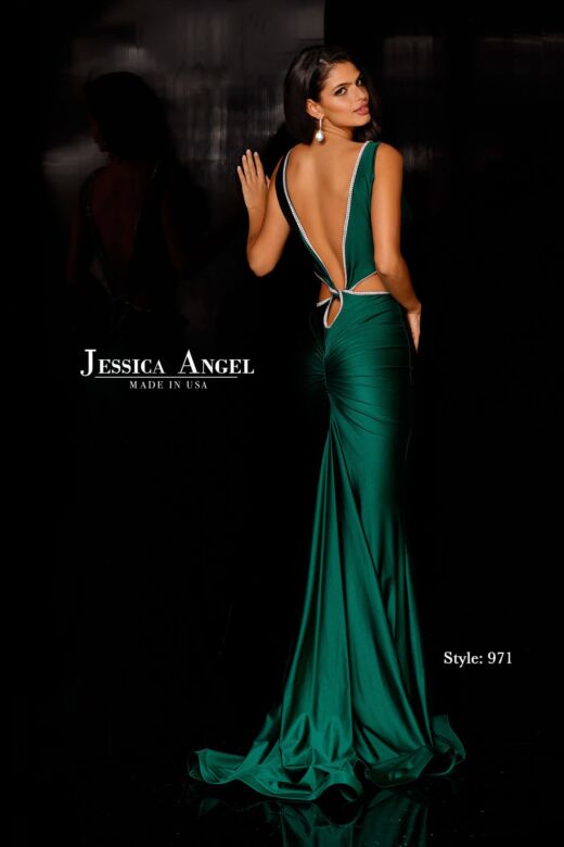 Jessica Angel 971 Plunging Neckline Cutout Dress