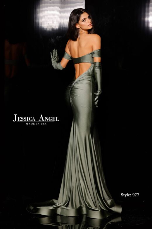 Jessica Angel 977 Opera Gloves Cutout Back Dress