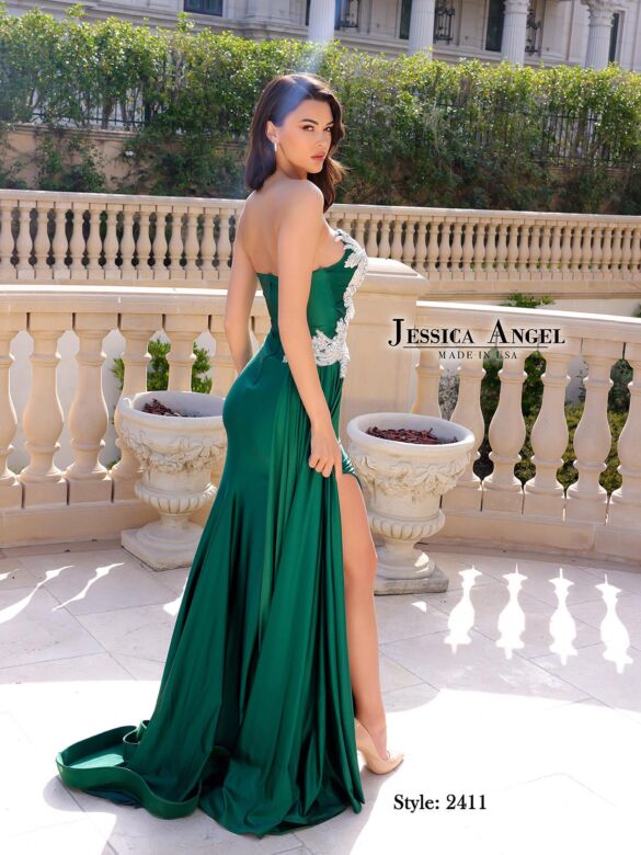 Jessica Angel 2411 Side Tail Embellished Dress