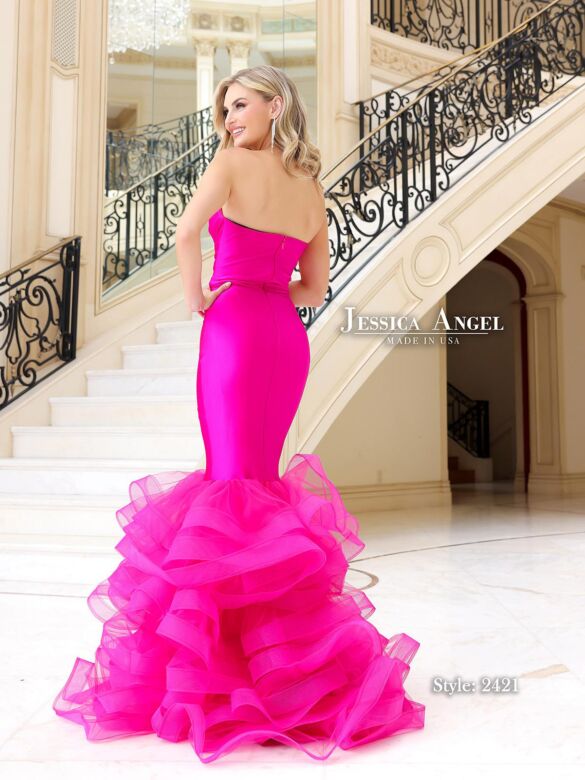 Jessica Angel 2421 Ruffle Skirt Strapless Sweetheart Dress