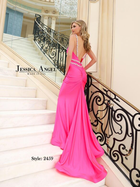 Jessica Angel 2459 Beaded Straps Backless Dress