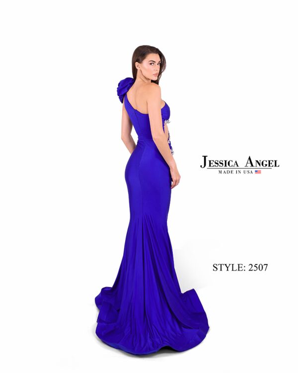 Jessica Angel 2507 Embellished Cutout One Shoulder Dress