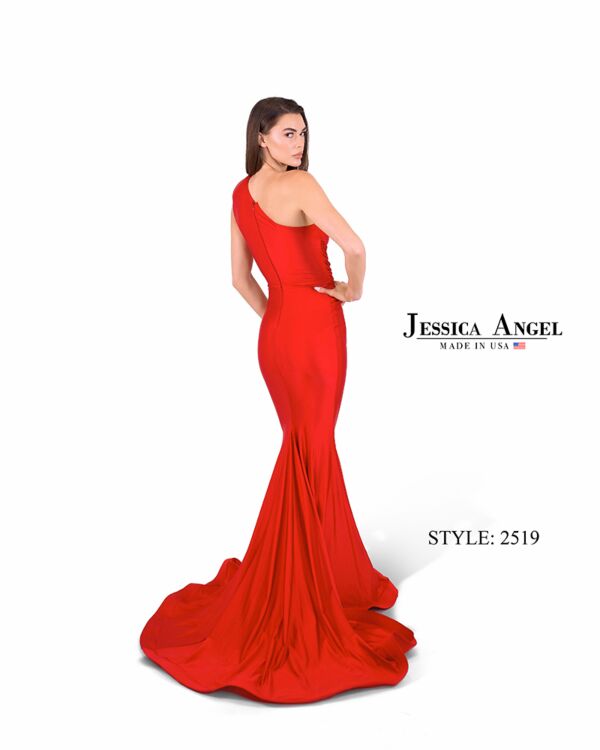 Jessica Angel 2519 One Shoulder Ruched Mermaid Dress