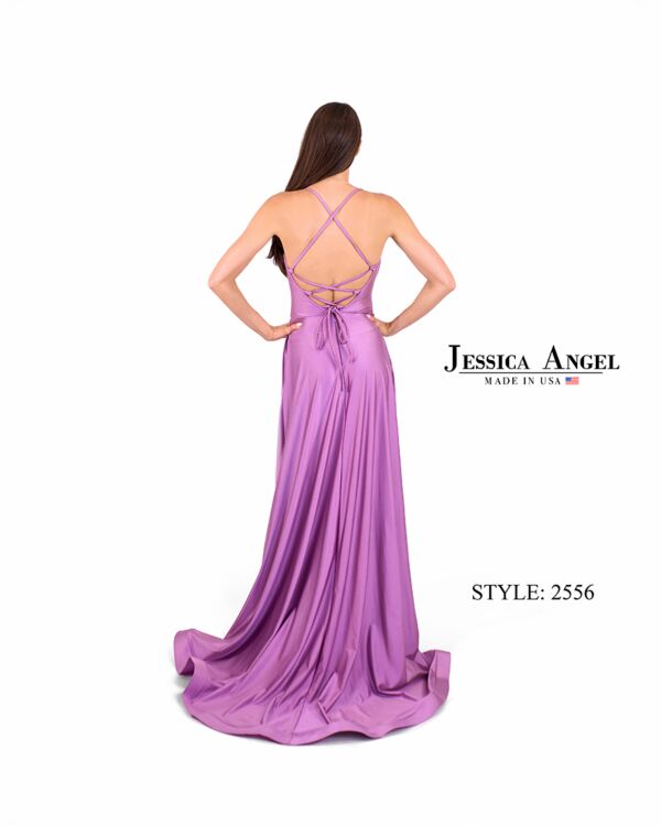 Jessica Angel 2556 Slit Skirt Sweetheart Neck Lace-Up Dress