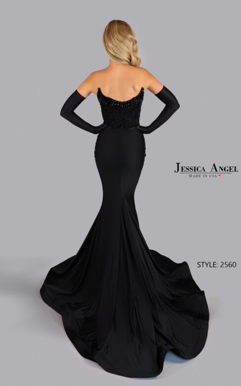 Jessica Angel 2560 Opera Gloves Embellished Corset Dress