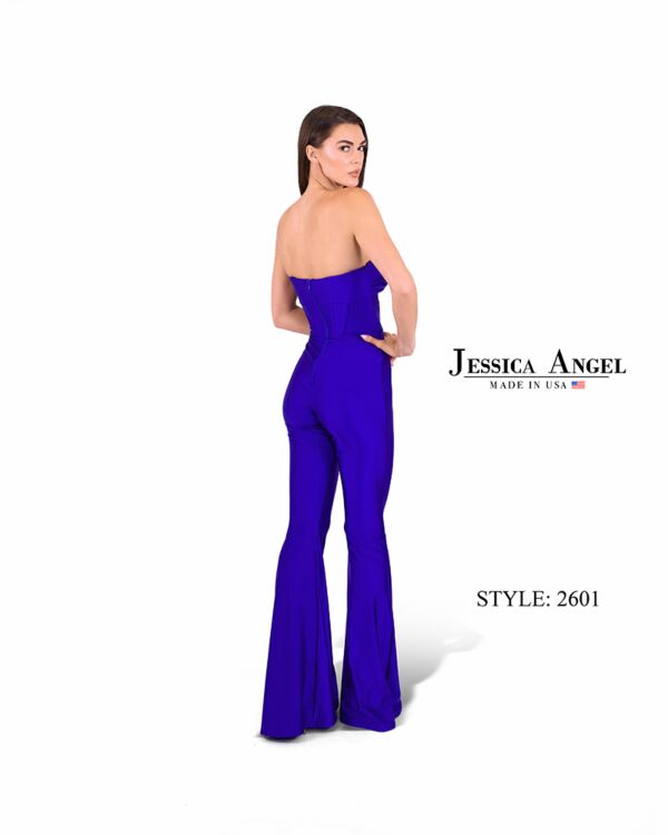 Jessica Angel 2601 Flare-Leg Strapless Corset Jumpsuit