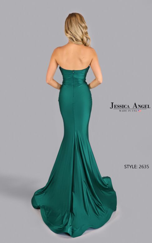 Jessica Angel 2635 Pleated Top Strapless Dress