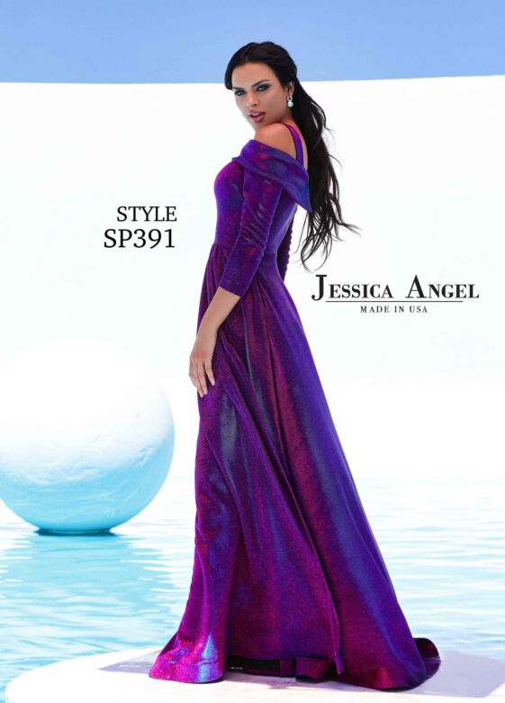 Jessica Angel 392 Off The Shoulder Three Quarter Sleeve Dress