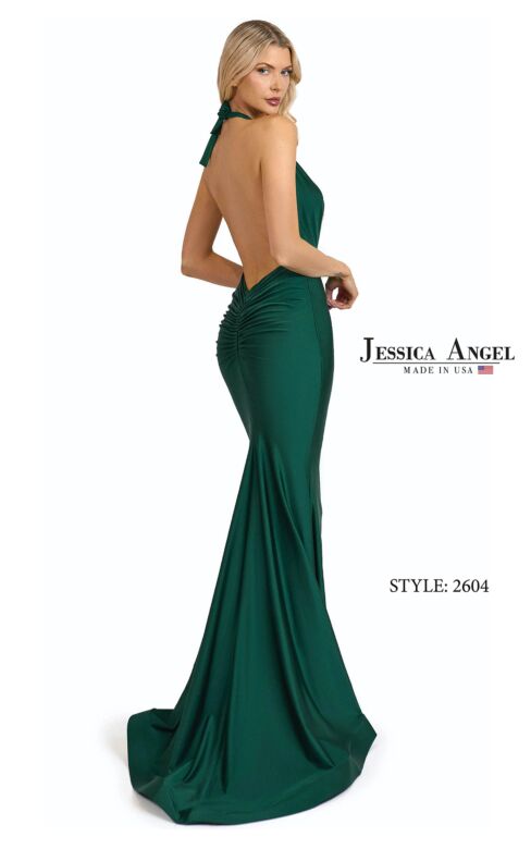 Jessica Angel JA2604 Halter Neck Ruched Derriere Dress