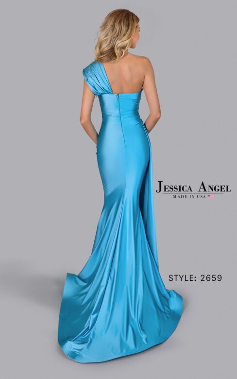 Jessica Angel JA2659 Side Tail Asymmetric Neck Dress