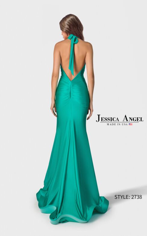 Jessica Angel JA2738 Cowl Neck High Slit Dress