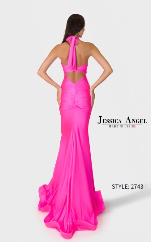 Jessica Angel JA2743 Cross Halter Neck Cutout Dress