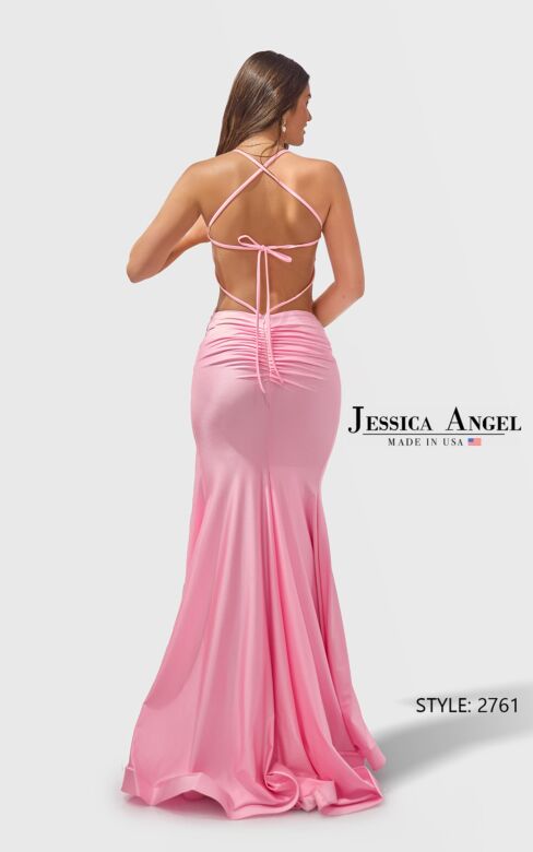 Jessica Angel JA2761 High Slit Ruched Derriere Dress