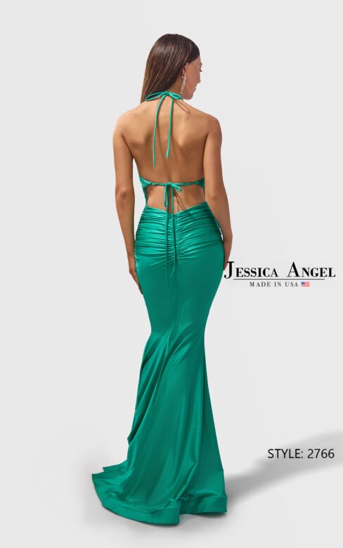 Jessica Angel JA2766 V-Neck Ruched Bodice Dress