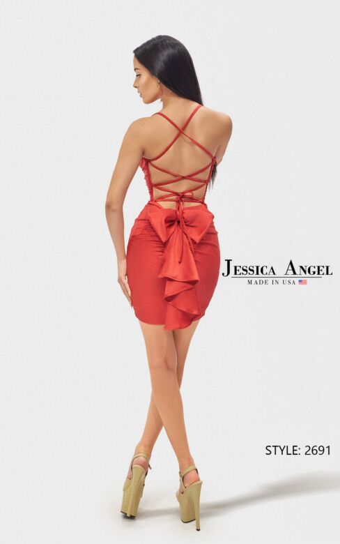 Jessica Angel JA2691 Back Bow Sweetheart Neck Dress