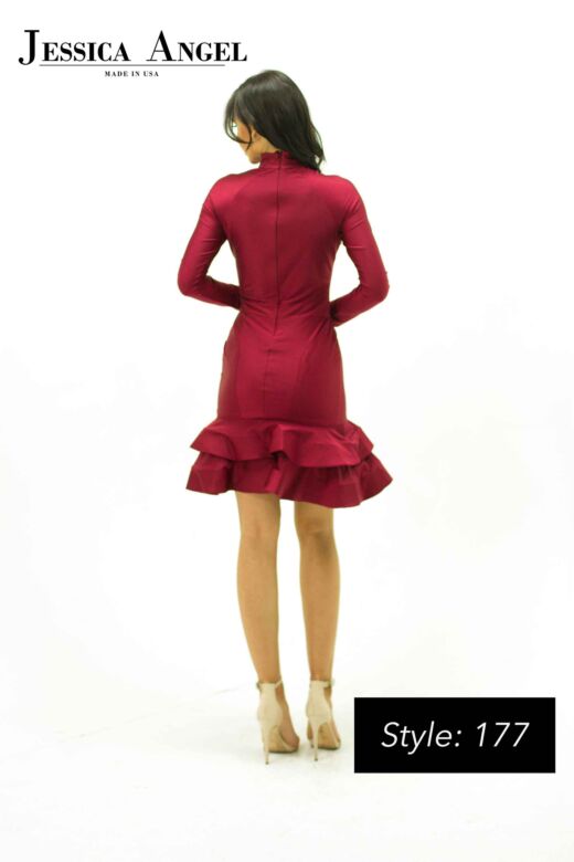 Jessica Angel 177 Front Cutout Ruffle Hem Dress