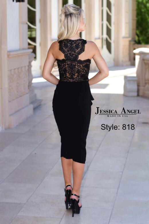 Jessica Angel 818 Lace Top Racerback Midi Dress