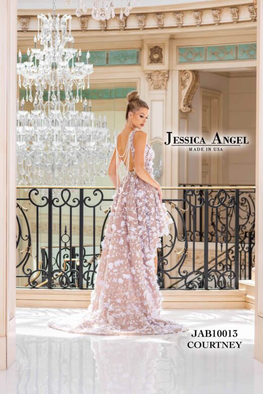 Jessica Angel 10013 Embellished Back High Low Wedding Dress