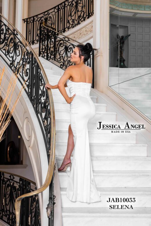 Jessica Angel 10033 High Slit Strapless Sweetheart Wedding Gown