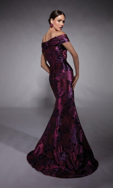 Alyce Paris 27702 Knotted Bust Off-The-Shoulder Evening Dress