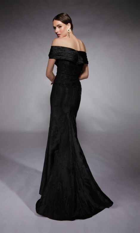 Alyce Paris 27733 Off-The-Shoulder Pleated Bodice Formal Dress