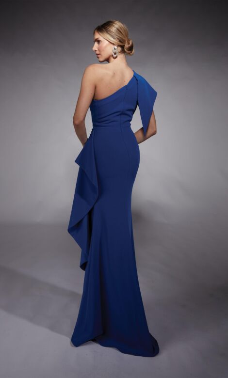 Alyce Paris 27738 One-Shoulder Side Flounce Formal Gown