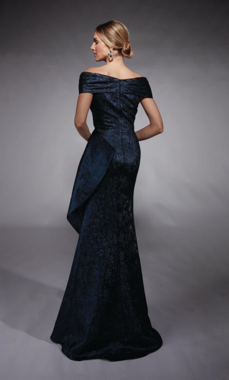 Alyce Paris 27774 Knotted Off-The-Shoulder Mother Of The Bride Dress